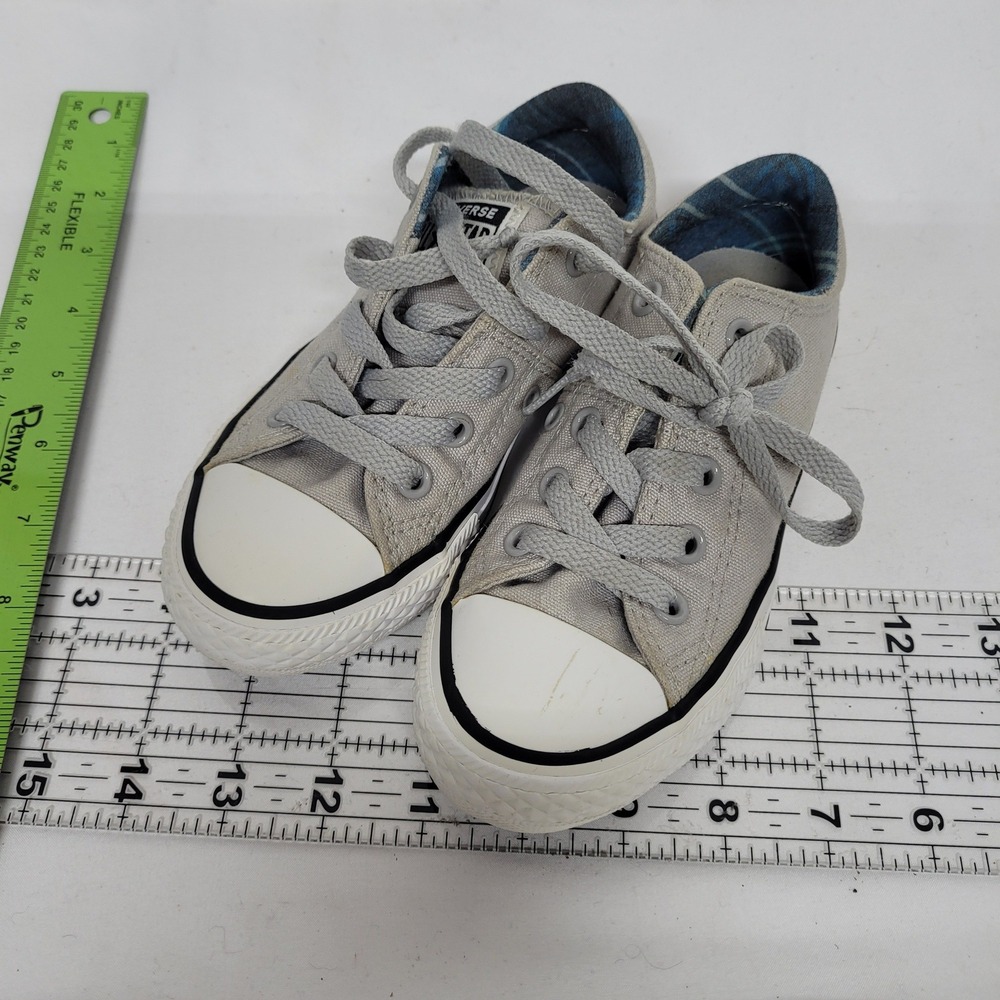 Converse Chuck Taylor All Star Grey Canvas Low Top Junior Sneakers 661913F